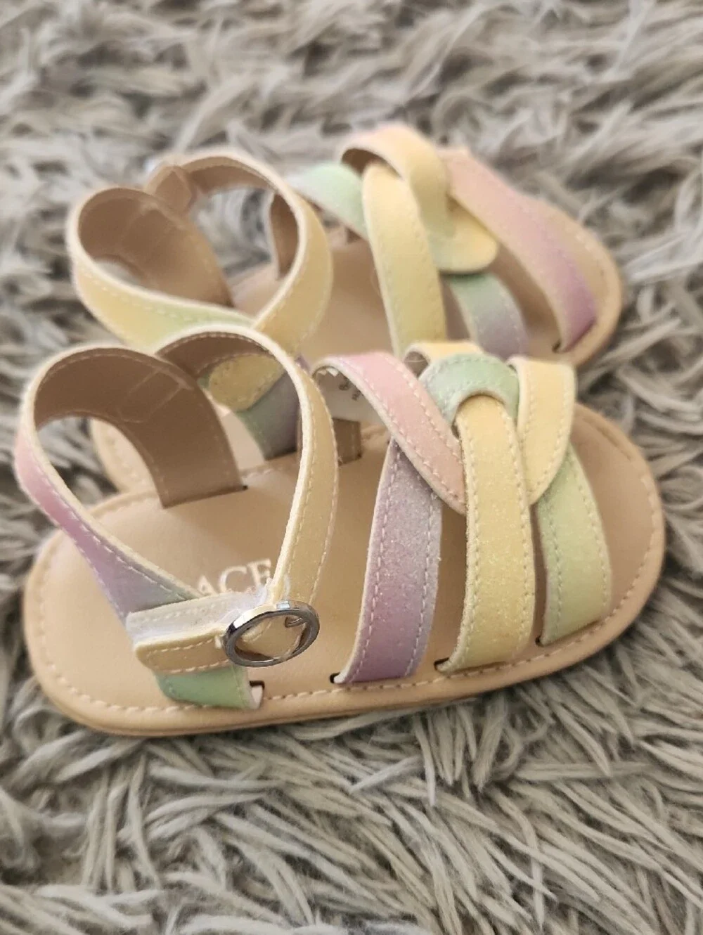 Children's Place Kids Pastel Multi-Color Sandals 6-12 Months